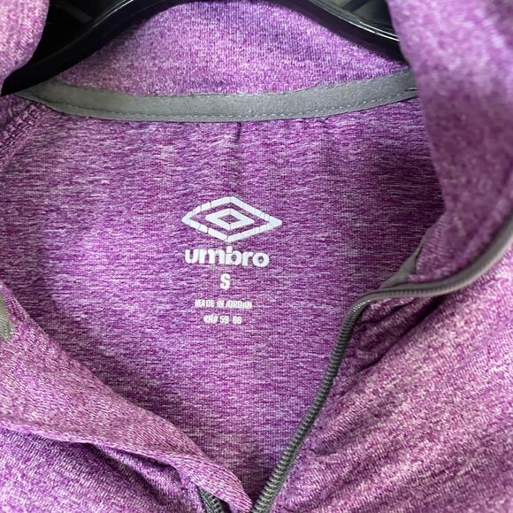 UMBRO Purple long sleeve 1/4 Zip Athletic Pullover Top - Picture 2 of 4